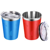 ShineMe 12oz kids cups with lids and space sleeves for mess-free sipping