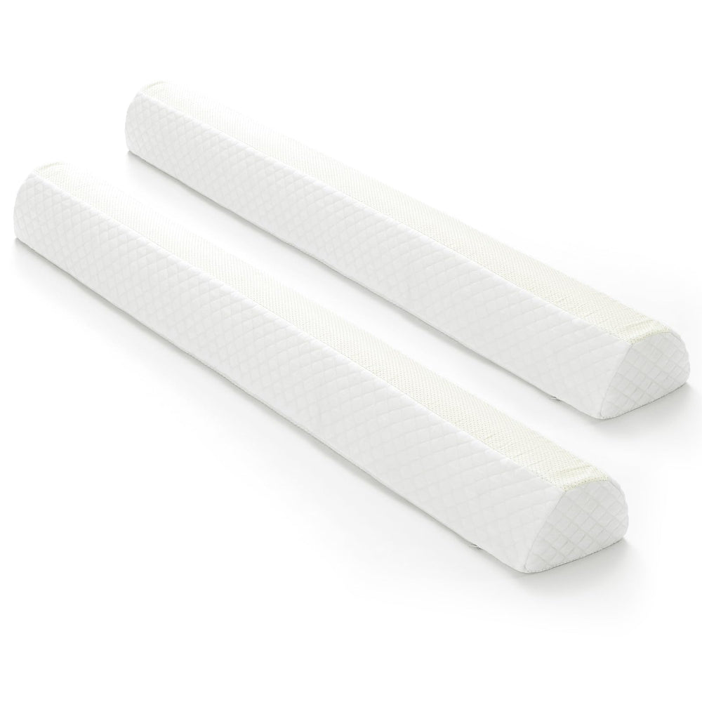 Shinnwa bed bumpers installed on a toddler rail provide gentle protection during sleep.