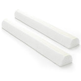Shinnwa bed bumpers installed on a toddler rail provide gentle protection during sleep.