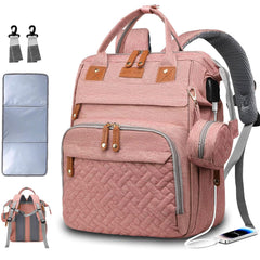 SHITIESHOU diaper bag backpack fabric texture showing durable, water-resistant material for busy parents.