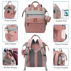 SHITIESHOU diaper bag backpack insulated bottle pockets preserve bottle warmth
