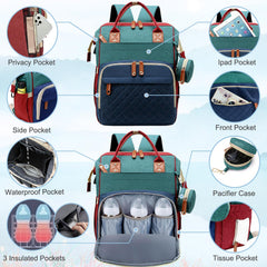 SHITIESHOU diaper bag backpack insulated bottle pockets keep feeds ready.