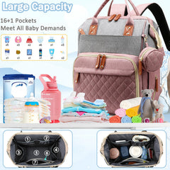SHITIESHOU diaper bag backpack padded-shoulder-strap for comfortable all-day wear during outings