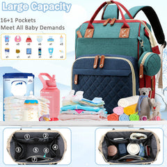 SHITIESHOU diaper bag backpack with stroller strap enables hands-free outings.