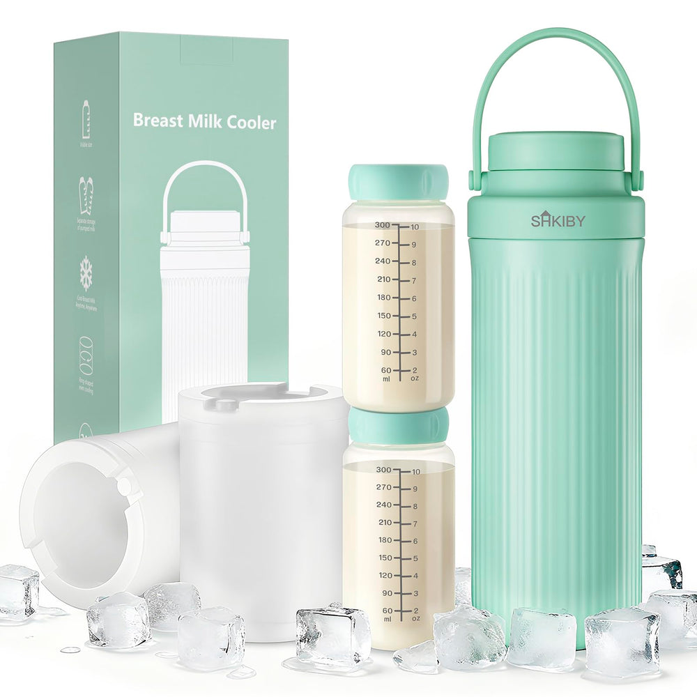 SHKIBY portable breast milk cooler with 360-degree cooling for outdoor freshness