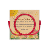 SHOP300 New Mom Red String Bracelet with adjustable fit for comfortable daily wear.