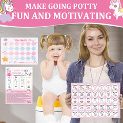 Shouqiuzhonglv unicorn potty chart poster 4 features playful unicorn imagery.