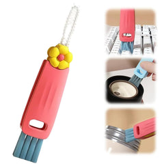 Shrunqi 3-in-1 cup lid cleaning brush with angled bristles eases hard-to-reach gaps.