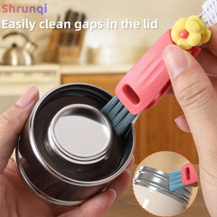 Shrunqi gap brush clears narrow spaces between lids and containers.