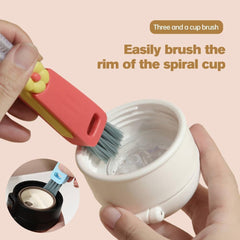 Shrunqi red cup lid cleaner is easy to spot and use.