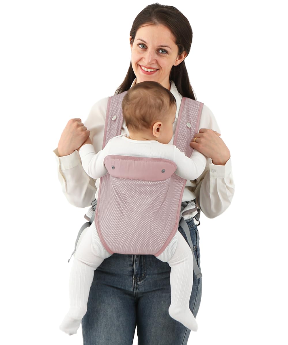 Shsyue Baby Carrier Wrap front carry view showing ergonomic support for baby and parent