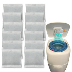 ShuRex 12-pack carbon filters packaging supports easy replacement for odor control