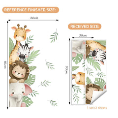 SHUCHING Watercolor Jungle zebra wall decal adds whimsy and motion to bedroom walls.