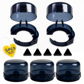 Shularis 5-pack stove knob covers in black ready for quick install