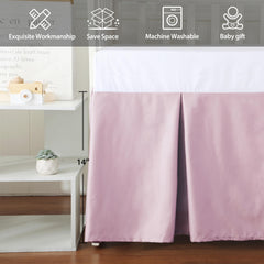 Shunjie.Home closeup of Egyptian cotton 400TC texture on crib skirt