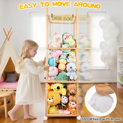 SHWWQUE elastic-band storage close-up securely holds plush toys