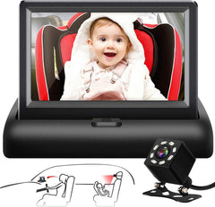 Shybaby YB-302BM baby car mirror camera monitor for clear baby viewing during driving