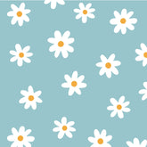 SHYJSHYJ daisy wall decal on wall adds playful floral decor for nursery or kids room.