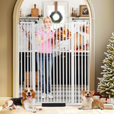 SHYUJAJIE 59-inch gate securely contains energetic pets at doorways