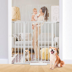 SHYUJAJIE 59-inch tall gate full view for secure doorway.