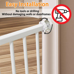 SHYUJAJIE dog gate pressure-mounted installation requires no tools