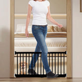 SHYUJAJIE dog gate with a wide-frame setup for flexible doorway coverage