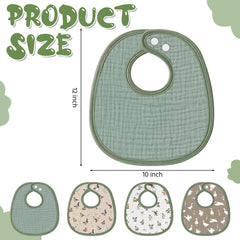 Shyyween drooling bibs adjustable snaps for growing babies and fit flexibility