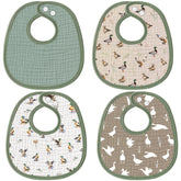 Shyyween Mallard Ducks bibs front view with duck pattern for stylish mealtimes