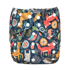Sigzagor Fox Owl diaper pocket outer: waterproof yet breathable for confident daytime wear.