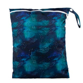 Sigzagor wet dry bag waterproof diaper bag with whales-stars print for travel and diaper organization.