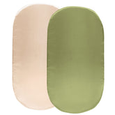 SiinvdaBZX satin bassinet sheet in beige with 4 inch pocket for secure fit