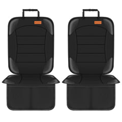 Siivton 2-pack car seat protector front view protects against spills.