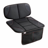 Siivton Kids Booster Seat Protector Mat shows thick material protecting car seats during rides.