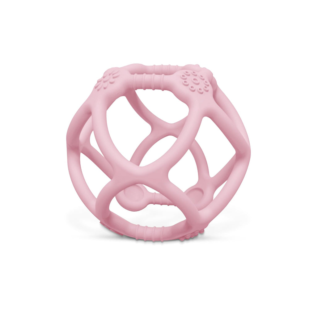 SILI FACTORY pink hollow ball teether eases gums during play