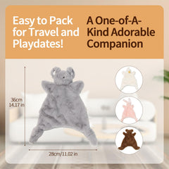SILI FACTORY security blanket in tiny hands highlights easy grasp.