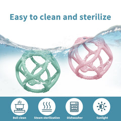 SILI FACTORY hollow ball teether helps develop hand coordination