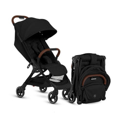 Silver Cross Clic lightweight travel stroller shows compact frame for easy city travel.