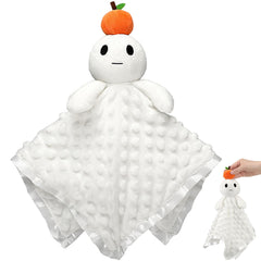 Simgoing Halloween pumpkin ghost security blanket close-up shows plush texture for soothing sleep