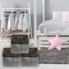 Simple Houseware large fabric storage bin side handles promoting portable nursery and toy storage.