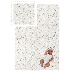 Simple Kid Co clay terrazzo play mat interlocking tiles enable quick setup and neat storage.