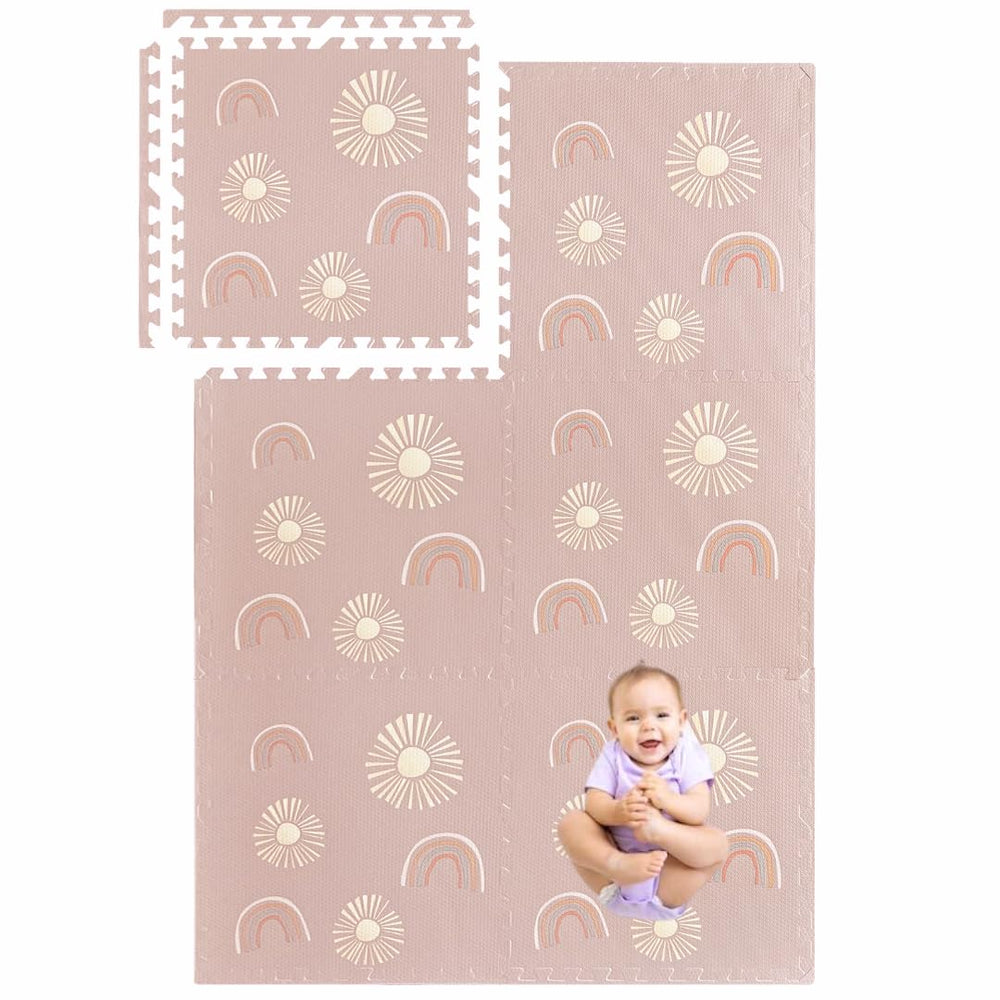 Simple Kid Co. Play Mat: six interlocking tiles forming a safe, expandable play area.