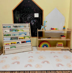 Simple Kid Co soft EVA foam tiles provide cushioned floor for little explorers.
