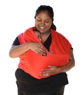 Simply Essential Solutions baby wrap soft cotton closeup shows gentle texture for comfortable carries.