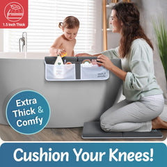 SIMPLY Parents bath kneeler eight suction cups offer secure non-slip tub placement