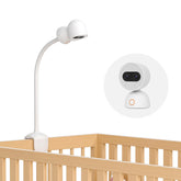 Simsky baby monitor clip-on mount demonstrates angle adjustment for optimal crib viewing.