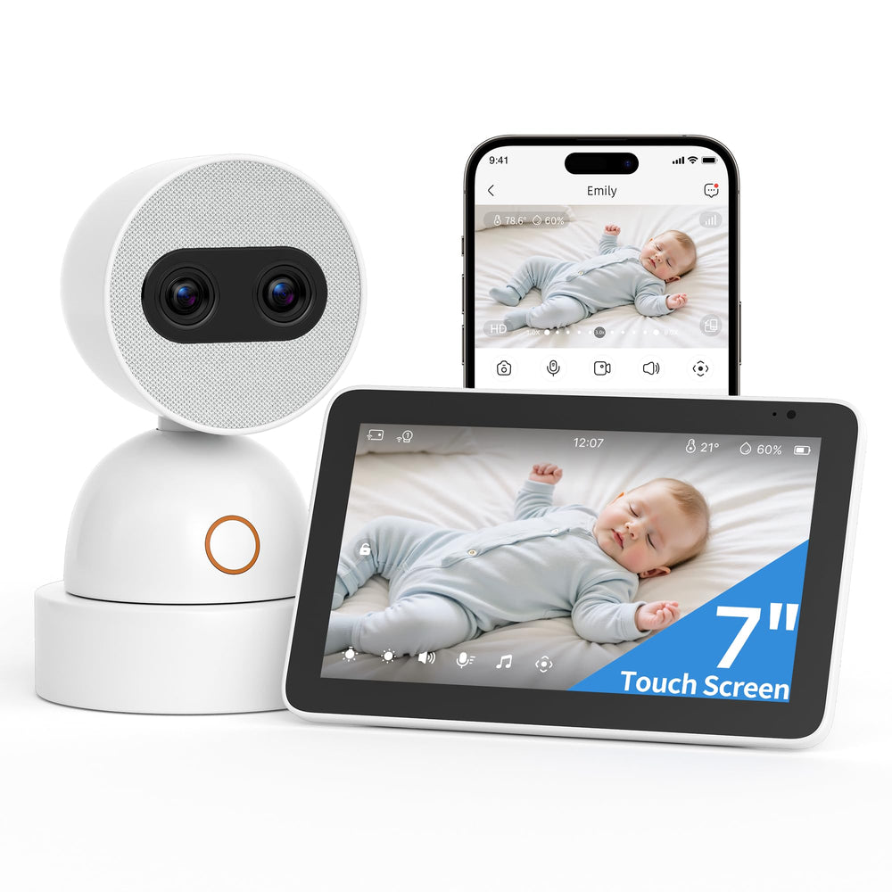 Simsky Video Monitor 7-inch touch screen for quick, clear baby viewing.