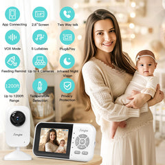 Simyke upgrade video baby monitor 2 way talk for soothing voice connection