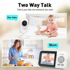 Simyke upgrade video baby monitor night vision reveals baby movements in low light