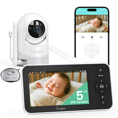 Simyke video monitor with 5-inch display for a clear baby view