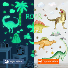 Sinekong large-dinosaurs vinyl decals provide a bold daytime focal point.